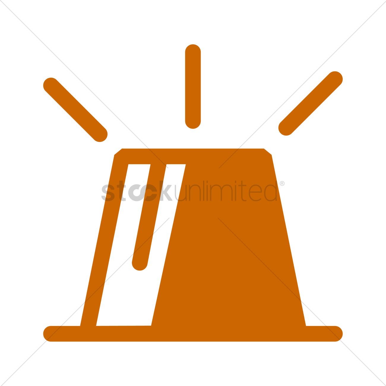 1300x1300 Police Siren Vector Image