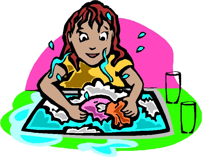687x533 Clip Art Activities Washing Up