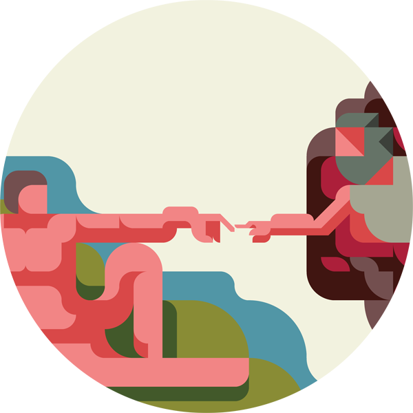 600x600 The Creation Of Adam With A Drawing App On Pantone Canvas Gallery