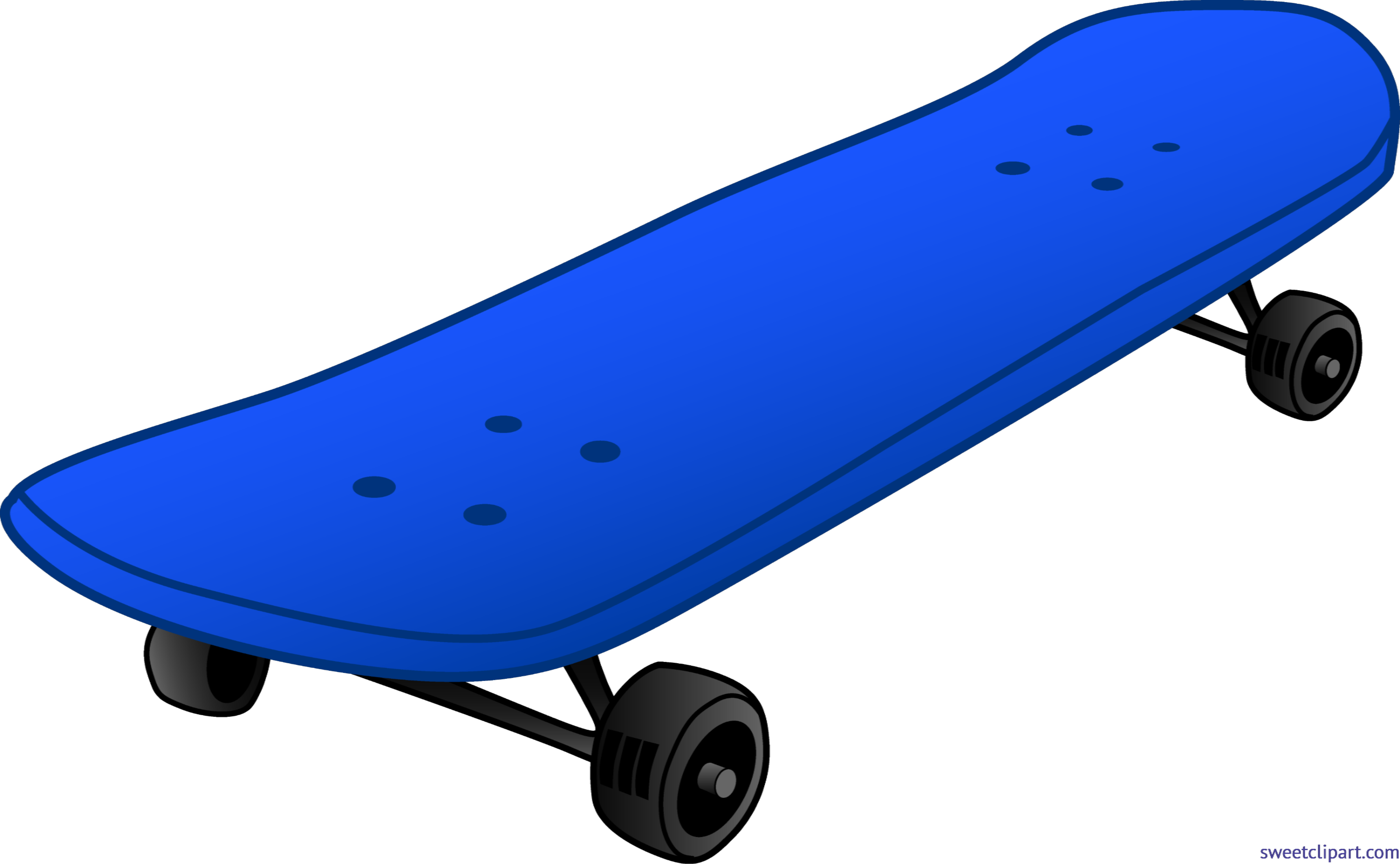 6371x3931 Skateboard Blue Clip Art