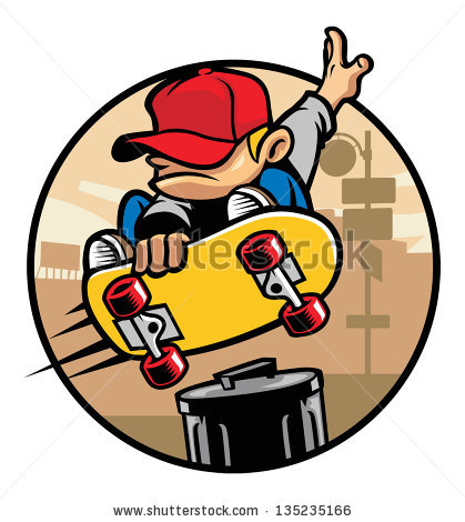419x470 Skateboard Clipart Kartun