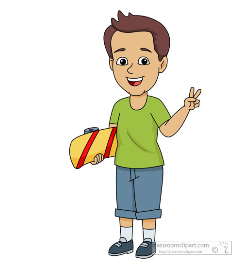 503x550 Skateboarding Clipart Clipart Young Child Making Peace Sign While