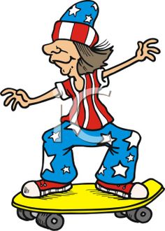 236x330 Teen Rides On A Skateboard Stock Vector