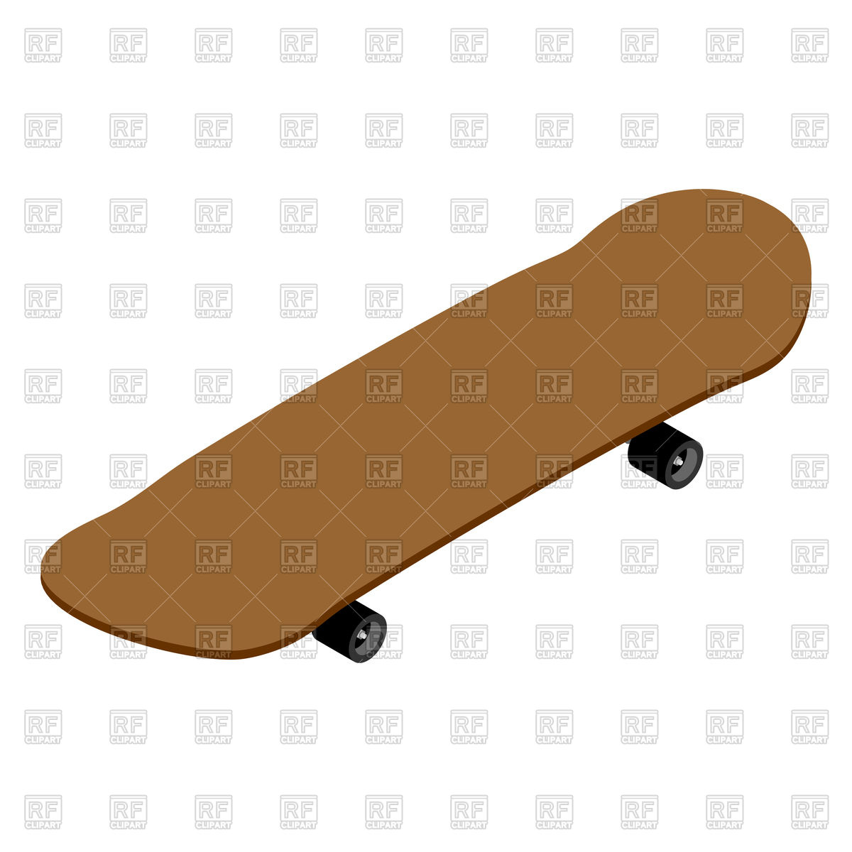 1200x1200 Wooden Skateboard Icon Royalty Free Vector Clip Art Image
