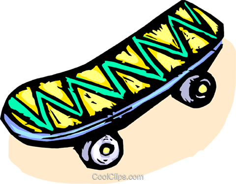 480x375 Skateboard Royalty Free Vector Clip Art Illustration Vc065542
