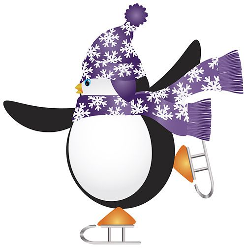 502x504 Penguin On Ice Clip Art Skating Penguin Clipart Cliparthut