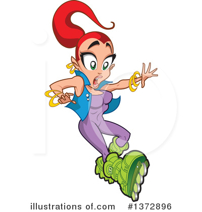 400x420 Roller Skating Clipart