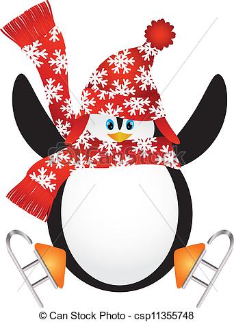 342x470 Christmas Skates Clipart