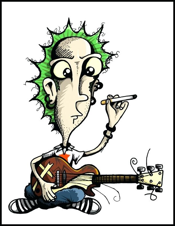 612x789 Punk Rock Clip Art Download School Girl Punk Rock Skeleton Stock