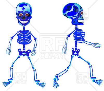 400x350 Two Walking Skeletons