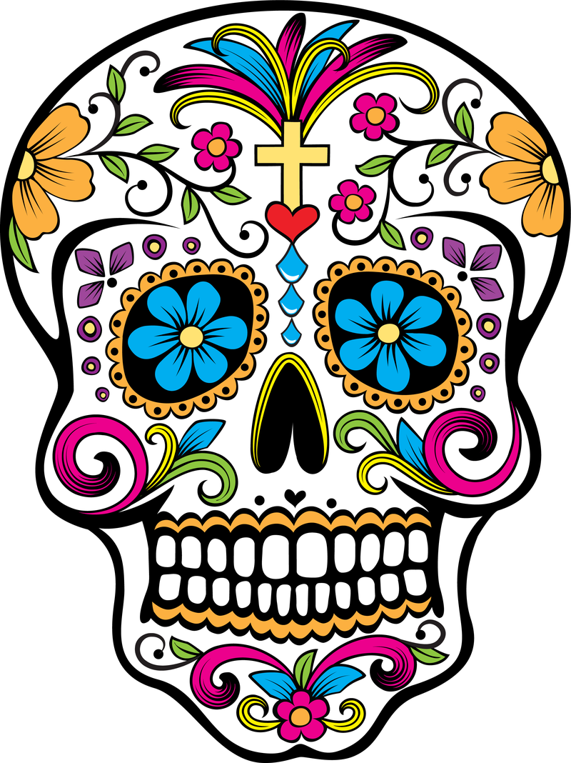 800x1068 Images For Gt Sugar Skull Black And White Clip Art