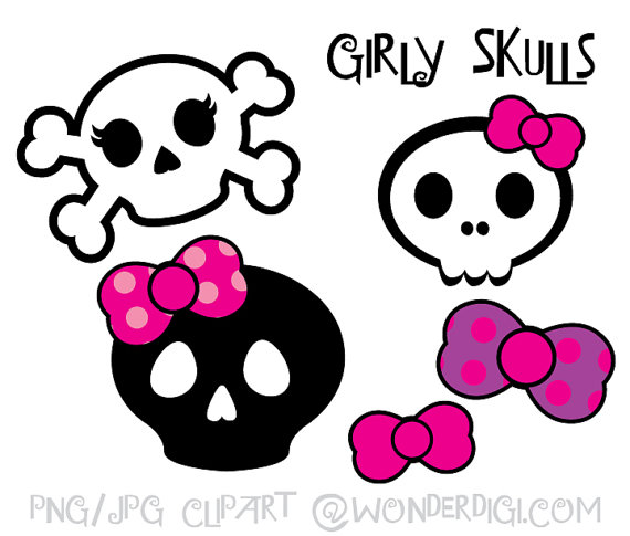 570x485 Skulls Clipart Girlie Skulls Clip Art
