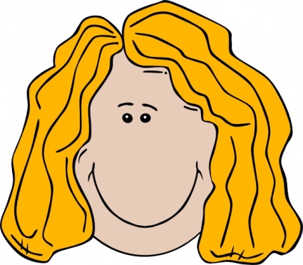 425x372 Blonde Clipart Face