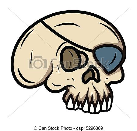 450x432 Cartoon Eye Patched Skull