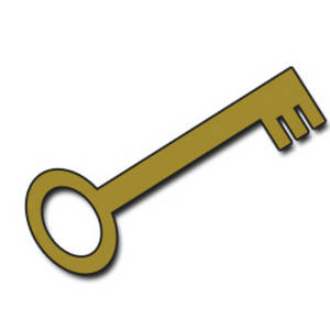 300x300 Free Clipart Picture Of A Gold Skeleton Key