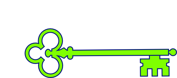 600x267 Green Skeleton Key Clip Art