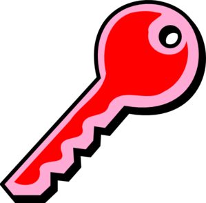 299x294 Red Key Clip Art