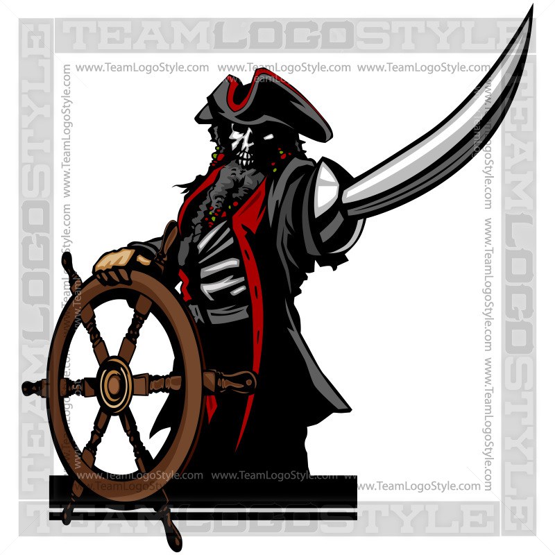 800x800 Pirate Skeleton Steering Ship