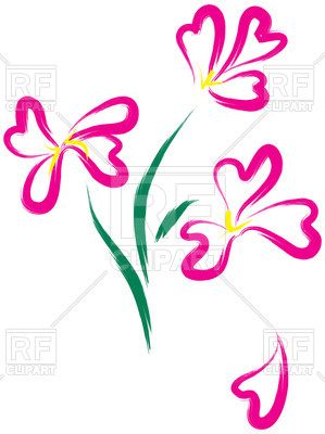299x400 Floral Sketch Royalty Free Vector Clip Art Image