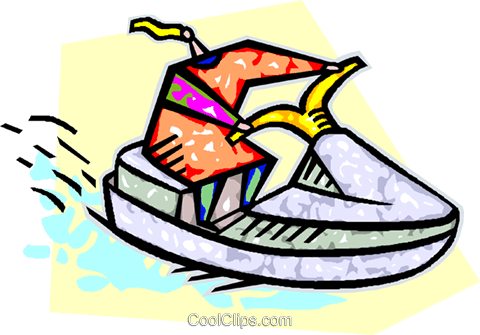 480x335 Person Riding A Sea Doo Royalty Free Vector Clip Art Illustration