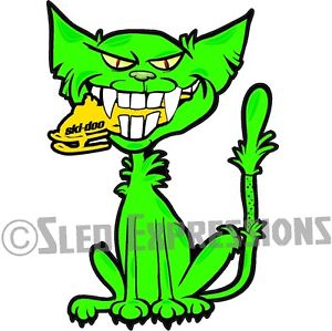 300x299 Arctic Cat Eating Ski Doo 6 Decal Snowmobile Sticker Xf Zr Sno