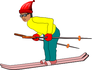 300x229 Ski Man Clip Art