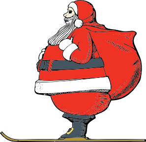 297x288 Skiing Santa Clip Art Free Vector 4vector