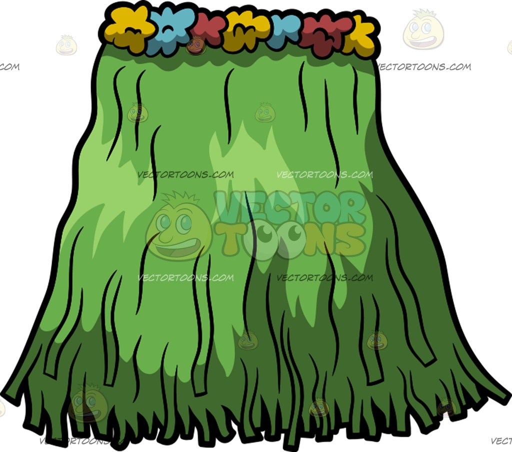 1024x903 A Luau Grass Skirt Cartoon Clipart Vector Toons