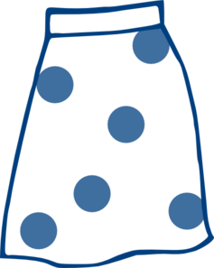 237x297 Blue Dot Skirt Clip Art