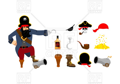 400x282 Pirate Objects Set