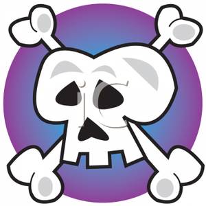 300x300 Clip Art Image A Skull And Cross Bones Tattoo