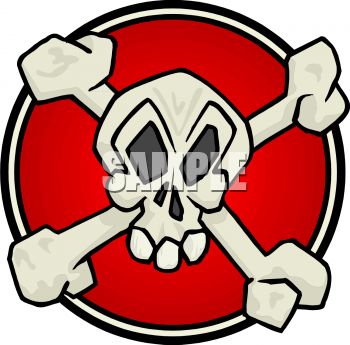 350x345 Royalty Free Clipart Image Skull And Crossbones Symbol