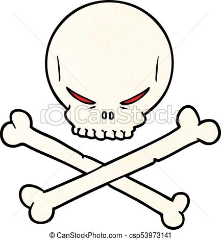 433x470 Cartoon Skull And Crossbones Eps Vector