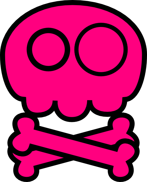 486x600 Pink Skull Clip Art