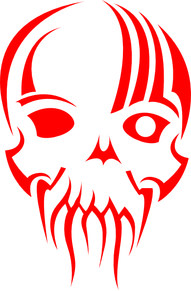 390x594 Red Skull Clip Art