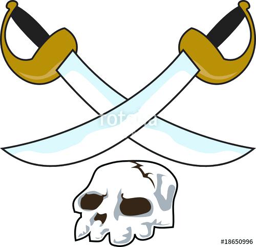500x484 Pirate Sword Clip Art Two Retro Swords Download Royalty Free