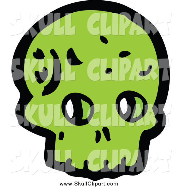 600x620 Green Skull Clipart