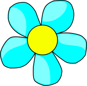 297x294 Sky Blue Flower Clip Art