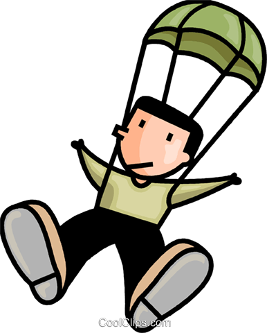 386x480 Man Skydiving Royalty Free Vector Clip Art Illustration Vc106709
