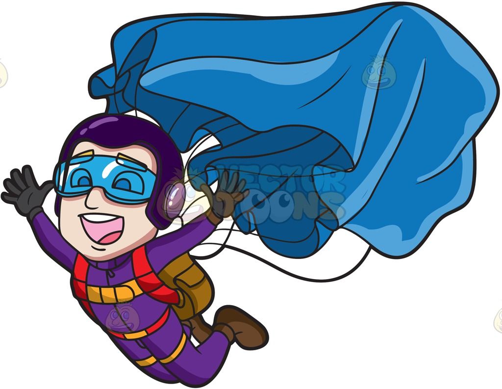 1024x793 A Male Skydiver Opening His Parachute Parachutes