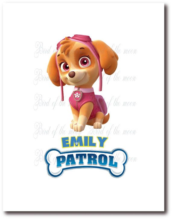 570x724 Printable Diy Paw Patrol Skye Custom Iron On Transfer Digital