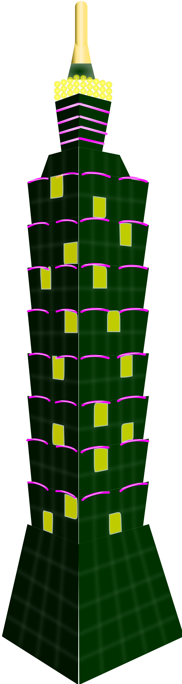 639x2400 Skyscraper Clipart Taipei 101