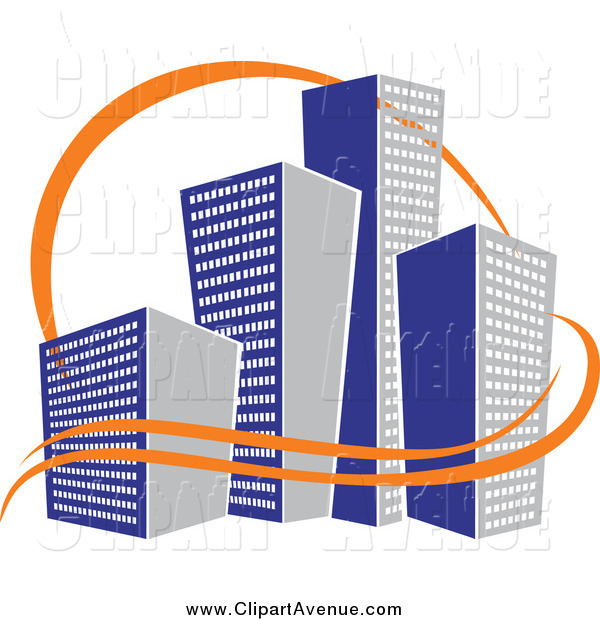 600x620 Avenue Clipart Of A Skyscraper City Design