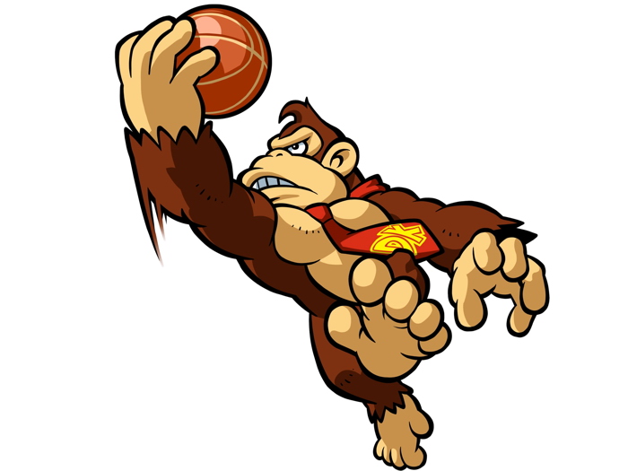 700x525 Donkey Kong Basketball Slam Dunk Art Wall Print Poster Ebay