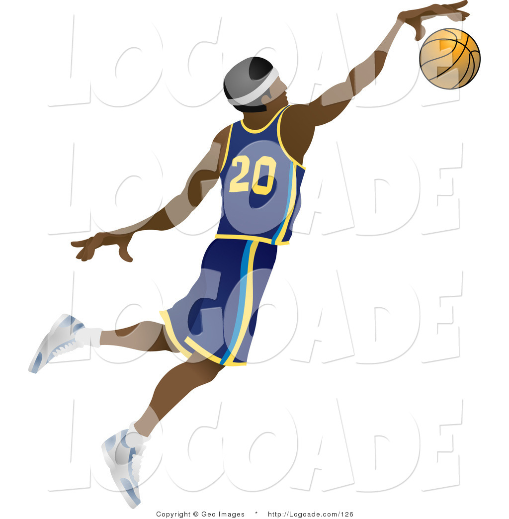 1024x1044 Logo Of A Male African American Basketball Athlete Jumping