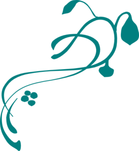 276x299 Teal Vine Clip Art