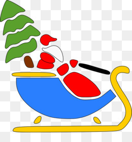 260x280 Santa Claus's Reindeer Sled Clip Art