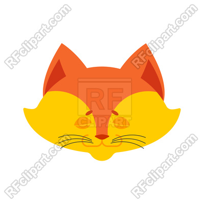 400x400 Fox Sleeping Emoji Royalty Free Vector Clip Art Image
