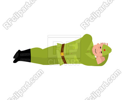 400x319 Soviet Soldier Sleeping Royalty Free Vector Clip Art Image