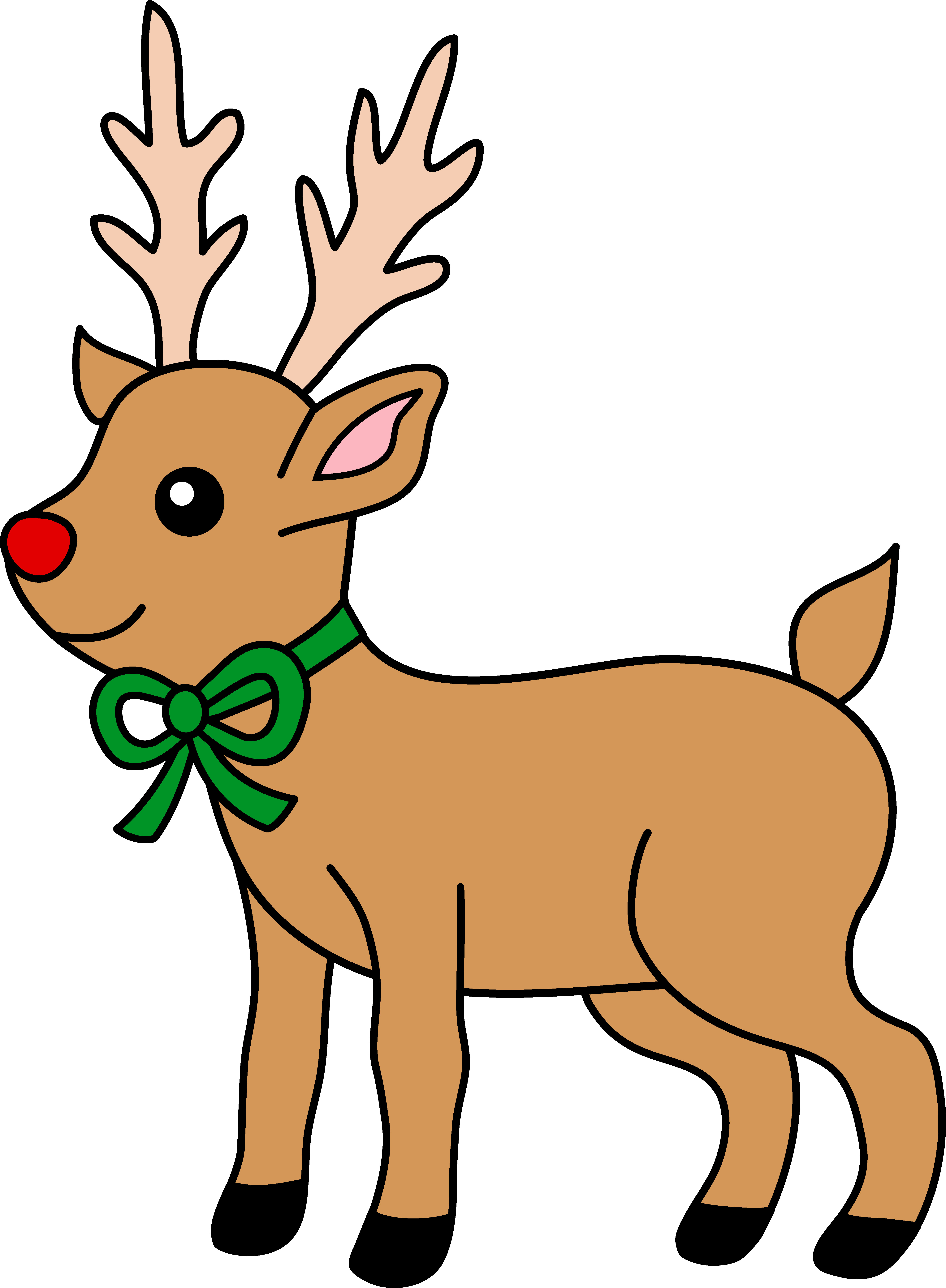 4949x6740 Cute Red Nosed Reindeer Clipart Free Clip Art Striking Thatswhatsup